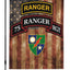 Bandera 75º Regimiento Guardabosques EE.UU. 12.5x18"