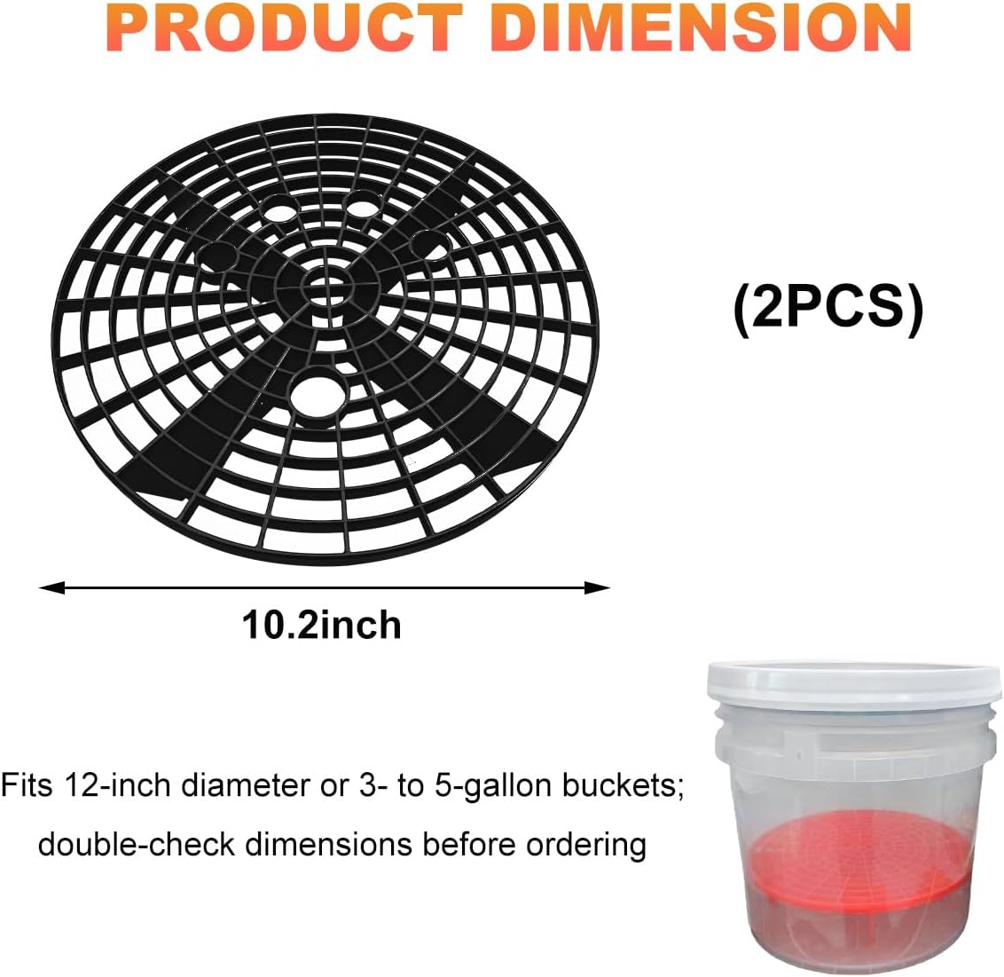 2 Pzas Insertos Cubo Lavado Auto Filtro Protección Suciedad