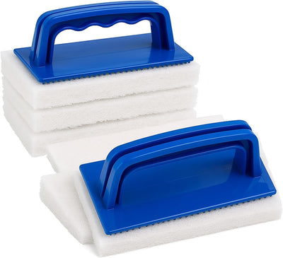 6 Pzas Fregadores Manos Almohadillas Antiarañazos Baño Azul