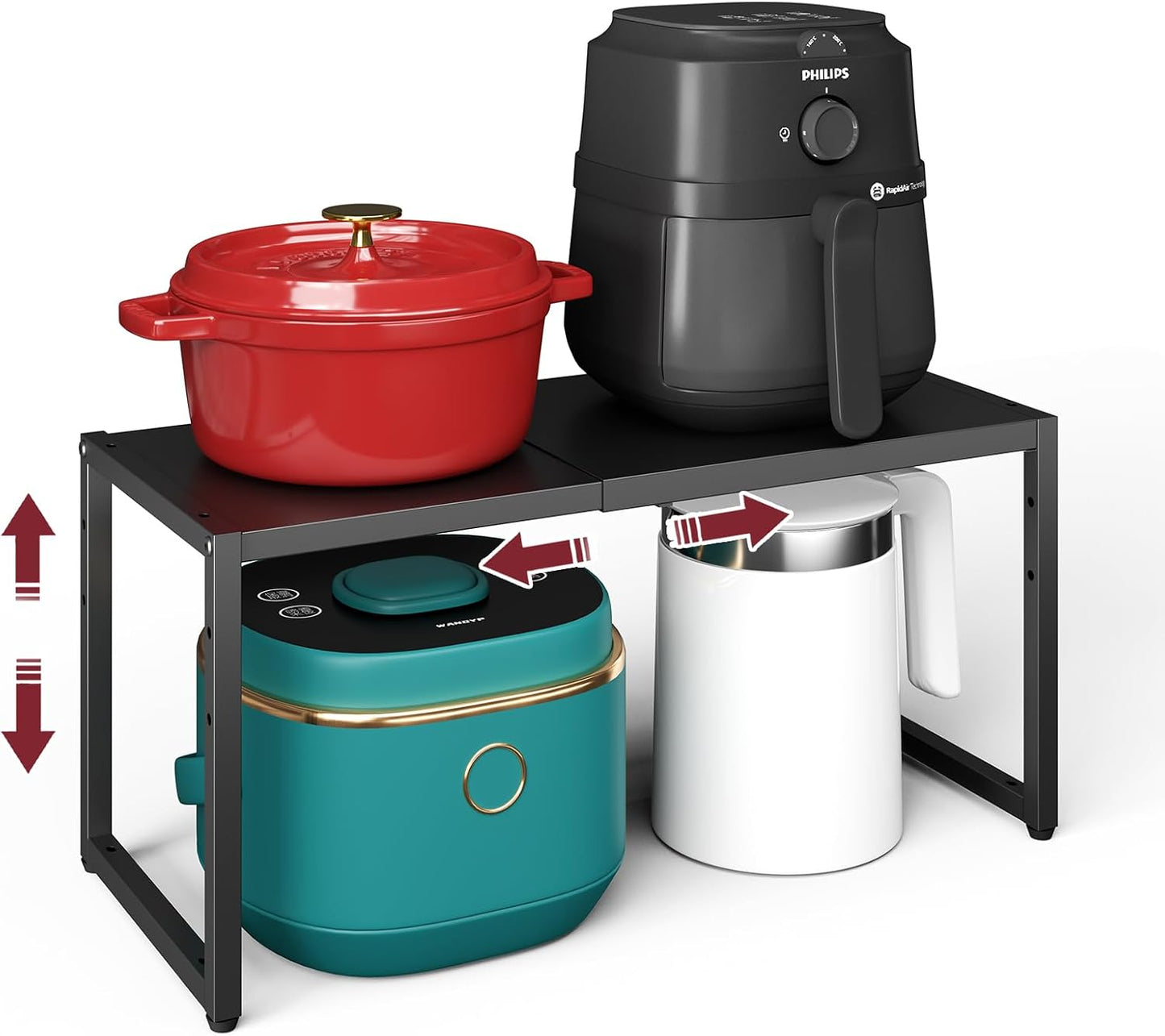 Estantes cocina expandibles metal resistente 110lb