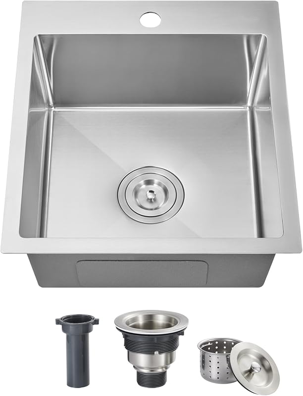 Fregadero empotrable acero inox 304 17x19pulg