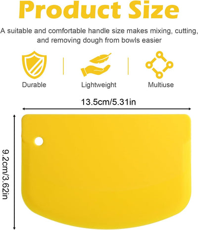 5 Raspadores de Masa Plástico Flexibles Multiusos