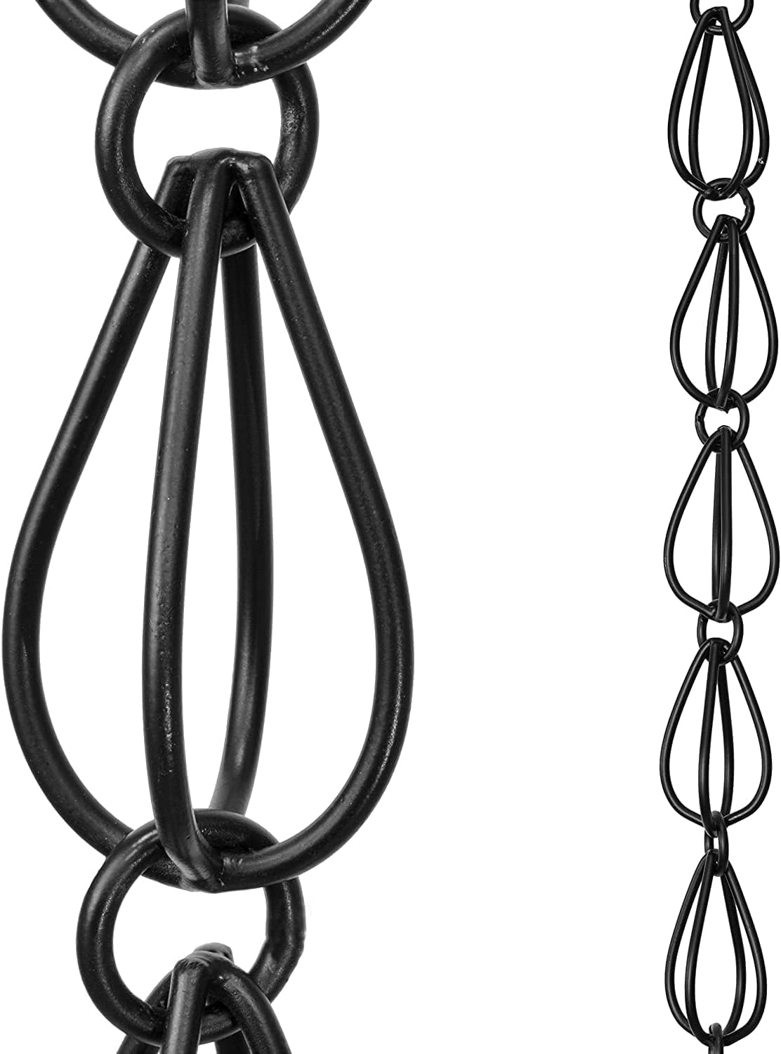 Cadena lluvia aluminio negra 8.5ft decorativa exterior