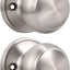 2 Pomas Puerta Simulados Sin Giro Níquel Satinado Interior