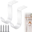 2 Soportes Barra Armario Metal Resistente 1.38" Blanco