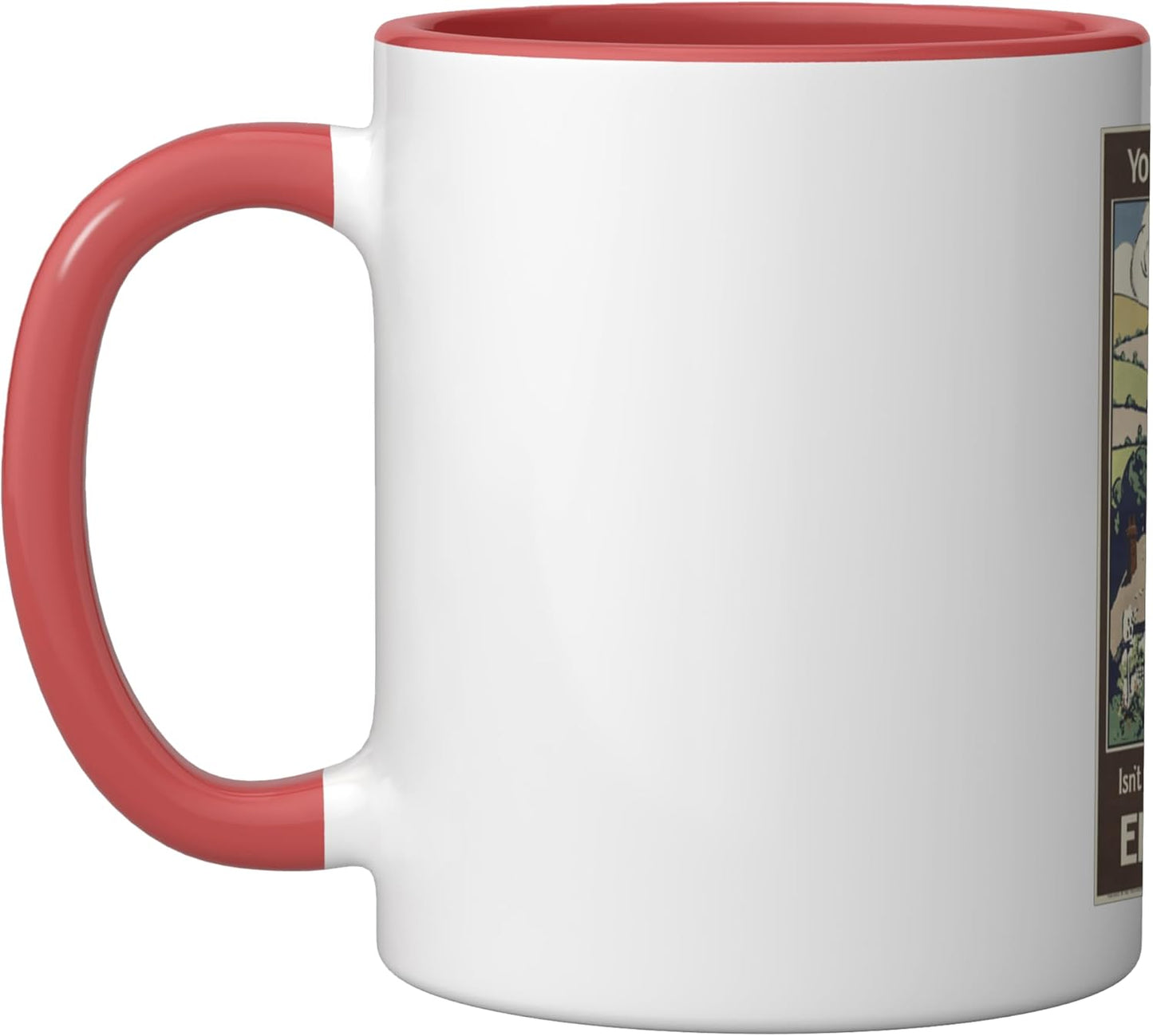 Taza Cerámica Británica 1915 Rojo/Blanco