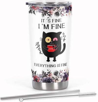 Taza café 20oz texto «i'm fine everything is fine»