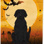 Bandera Halloween labrador grande poliéster