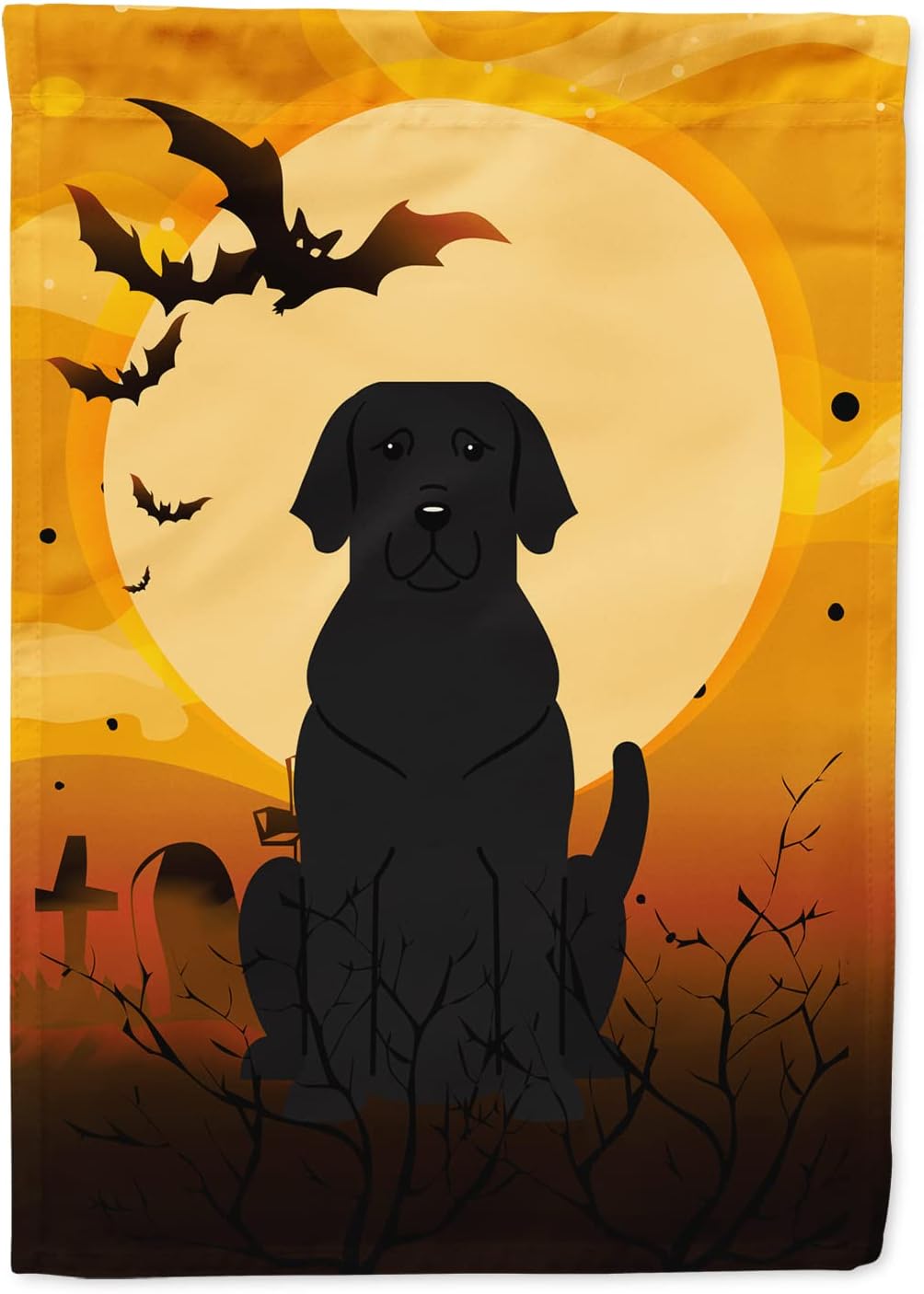 Bandera Halloween labrador grande poliéster