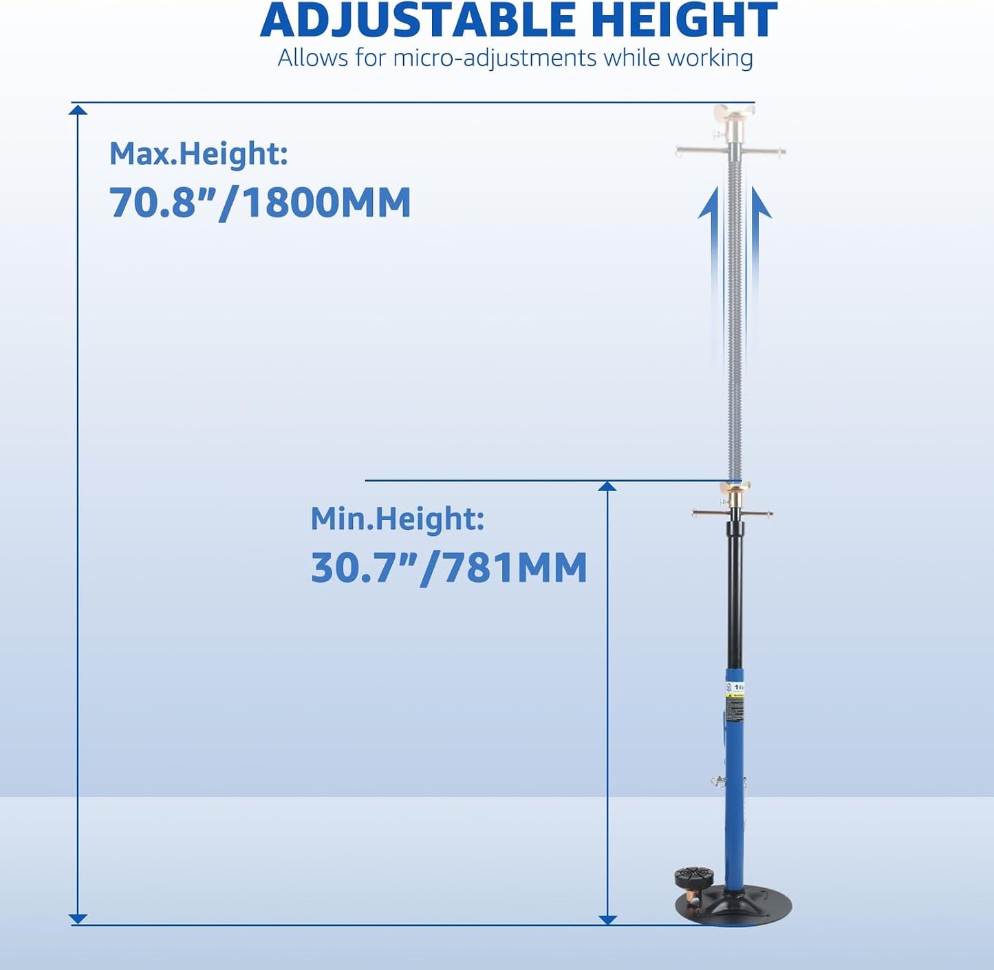Soporte bajo elevación 1 tonelada ajustable 30.7-70.8pulg
