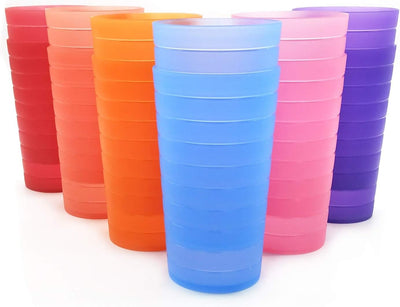 Set 12 vasos plástico 22oz fiesta té helado multicolor
