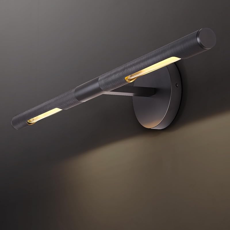 Luz cuadro 30pulg negra regulable giratoria para pared