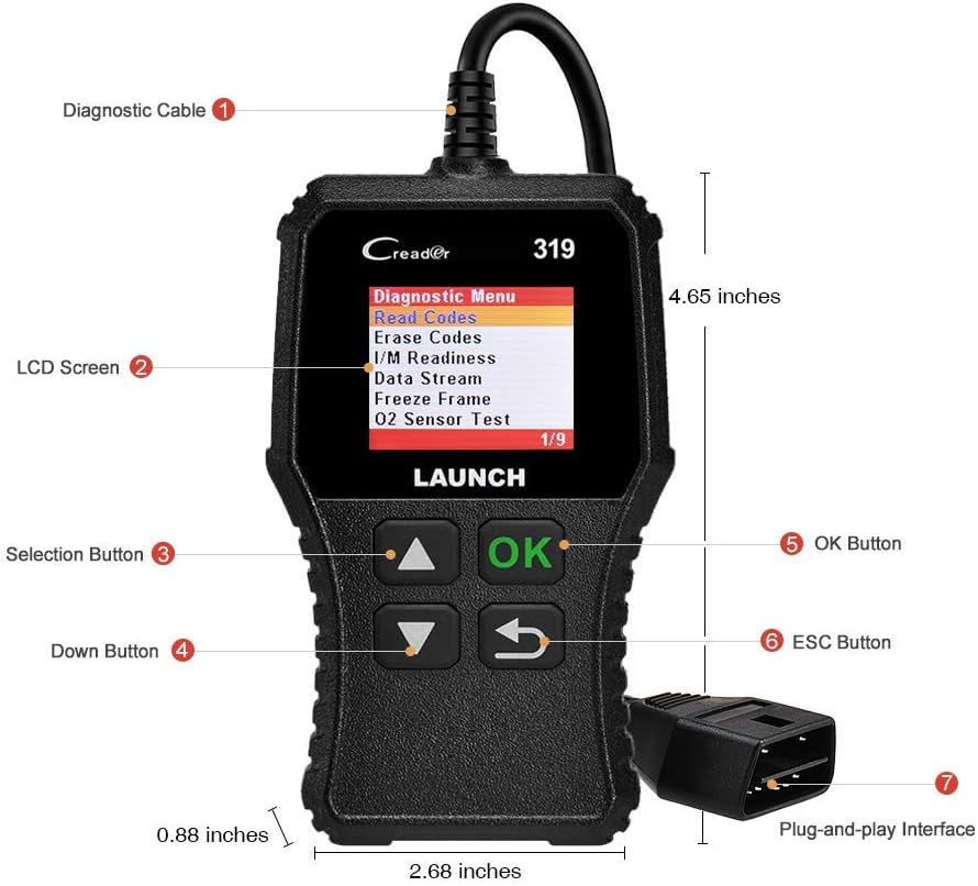 Lector OBD2 CR319 con Funciones Motor