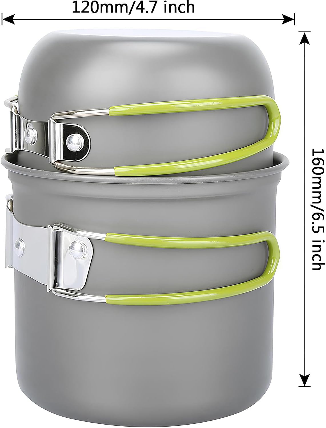 Set utensilios cocina camping acero inox antiadherente