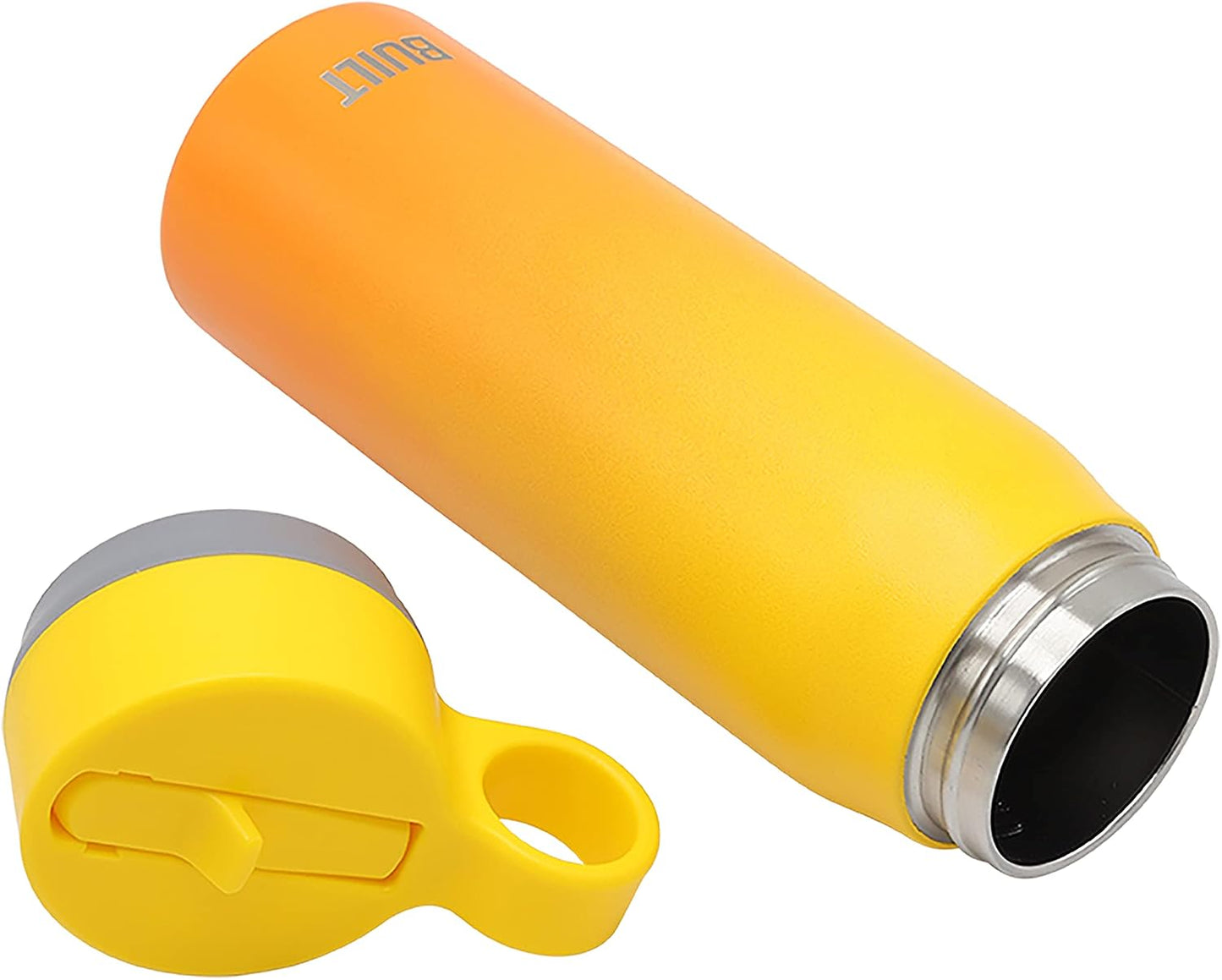 Botella acero inox doble pared 20oz boca ancha tapa pajilla