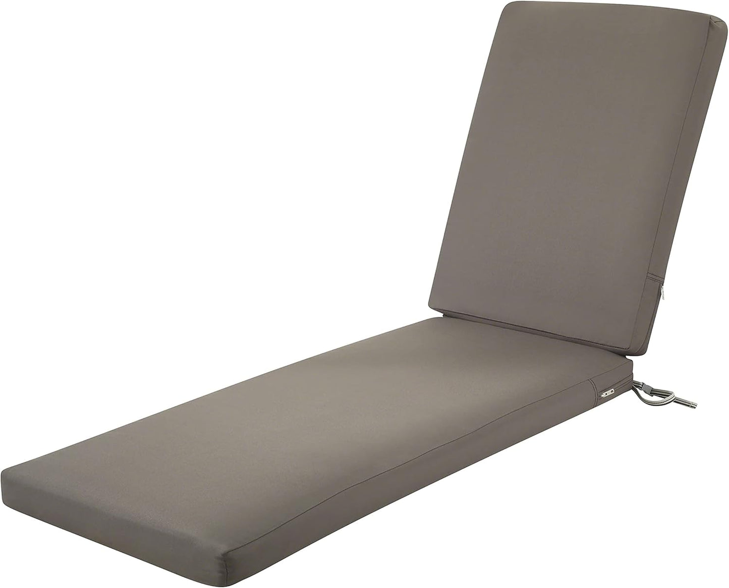 Cojín tumbona patio resistente agua 72x21x3" gris pardo