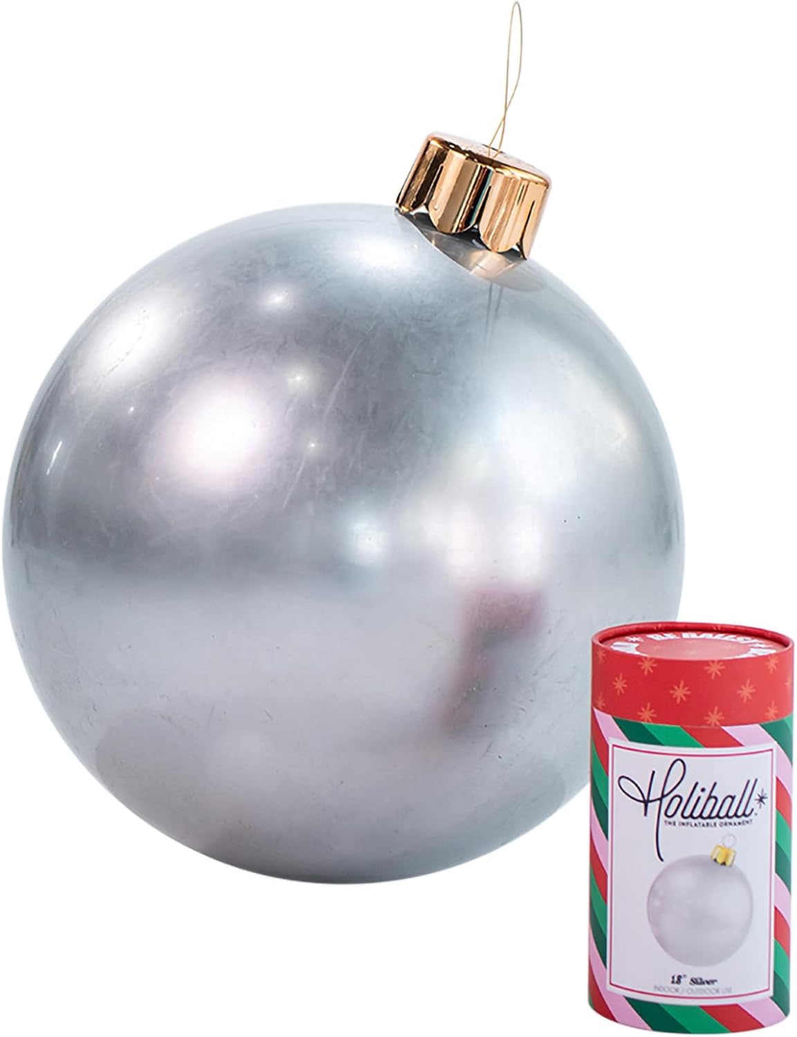 Ornamento Navideño Inflable Reutiliz. 45,7cm Plata