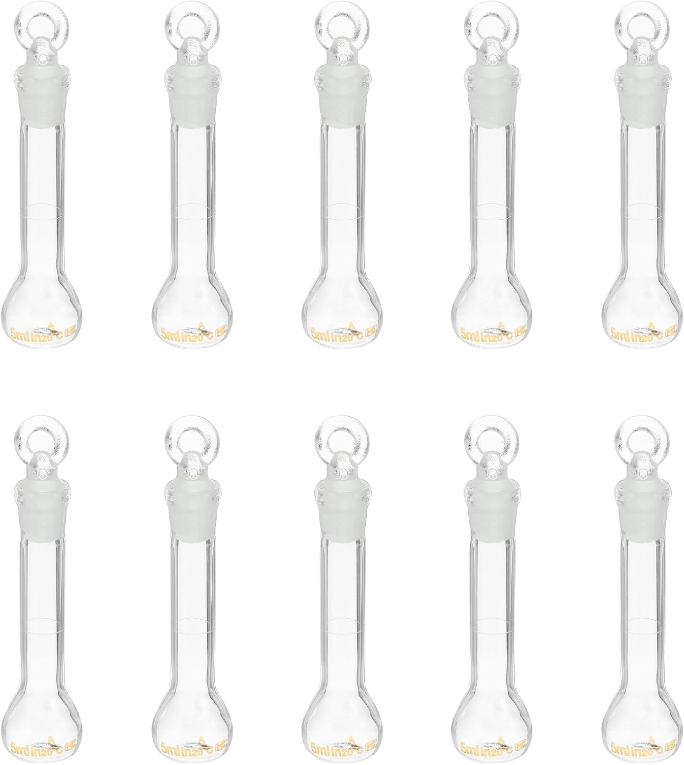 Frasco volumétrico 0.2oz vidrio borosilicato 3.3 transparente