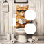 Placa interruptor dúplex gato naranja madera decorativa