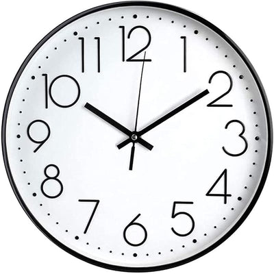 Reloj pared 8pulg silencioso marco ABS vidrio HD para niños