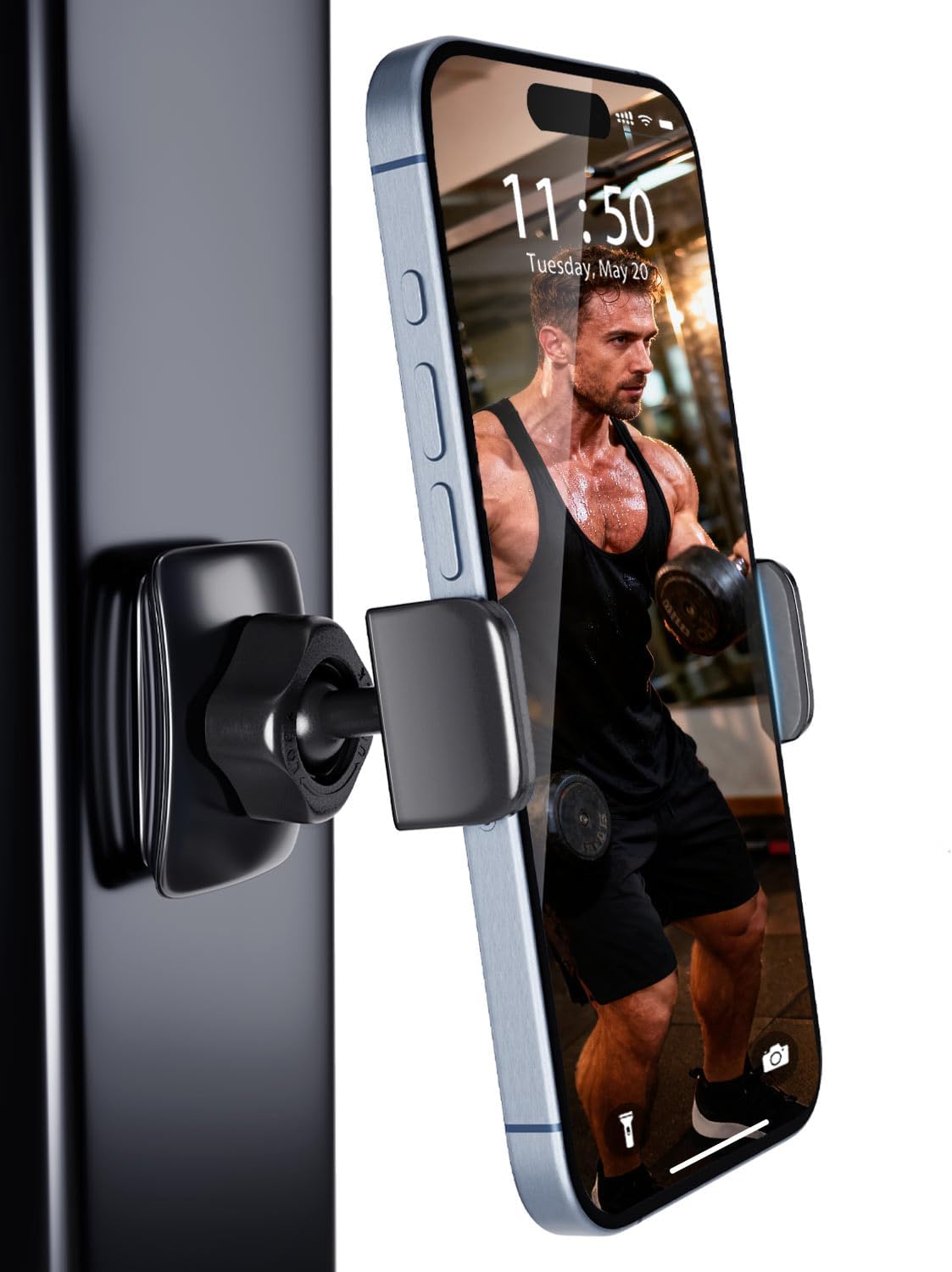 Soporte magnético para teléfono gimnasio giratorio 360°
