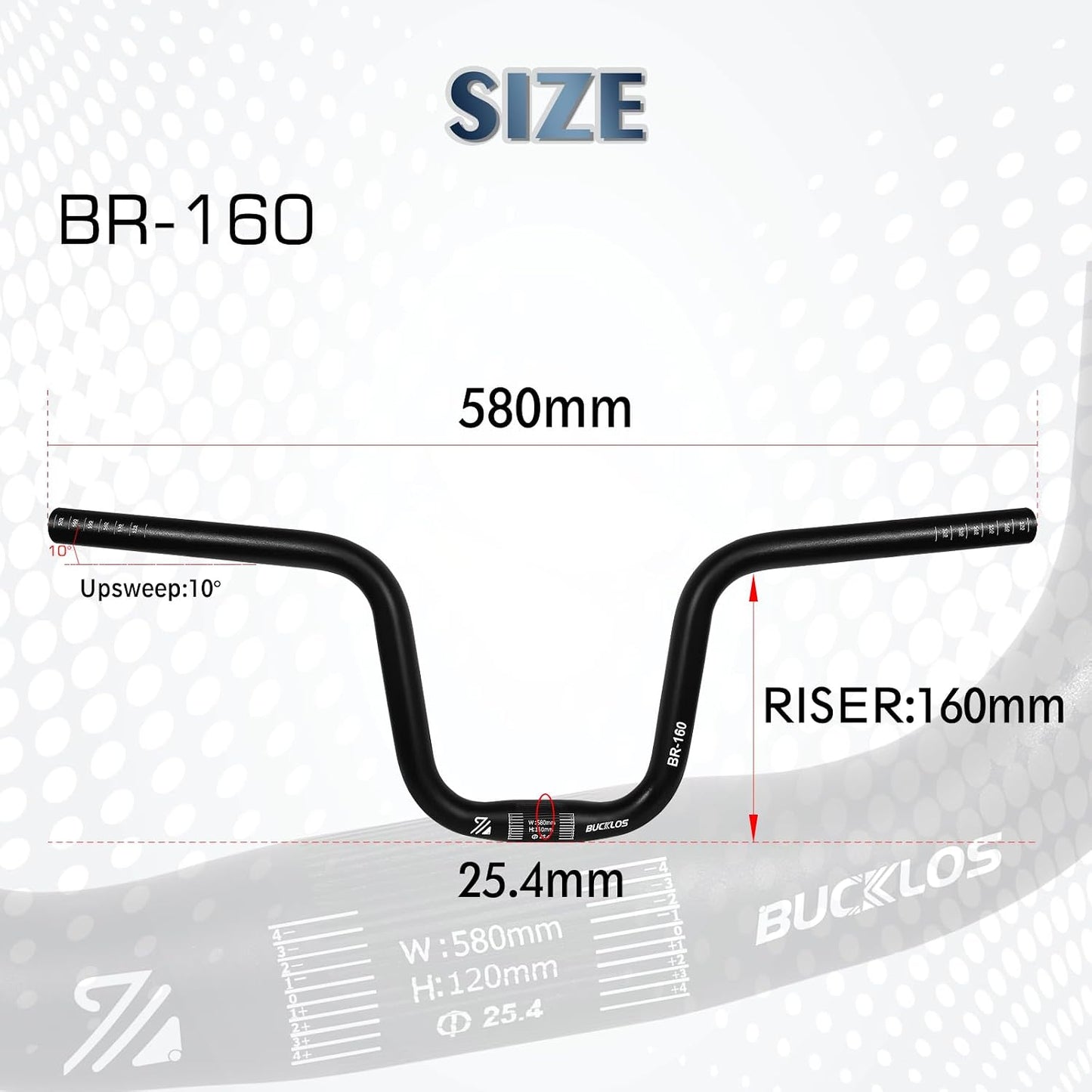 Manillar MTB aluminio 20/40/60" para XC DH