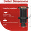 Kit interruptor aire fregadero triturador 3.6pulg