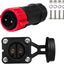 Conector 50A IP67 2 pines para matriz solar y motor caravana rojo