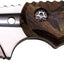 Cuchillo fijo acero inox 7pulg ranura sangre mango aluminio
