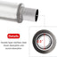 Silenciador escape 2.5pulg acero inox diseño directo