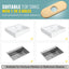 Cubierta dorada grifo fregadero cocina 6.3pulg 1 o 3 agujeros