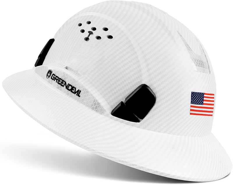 Casco seguridad construcción ala completa OSHA ABS ajustable