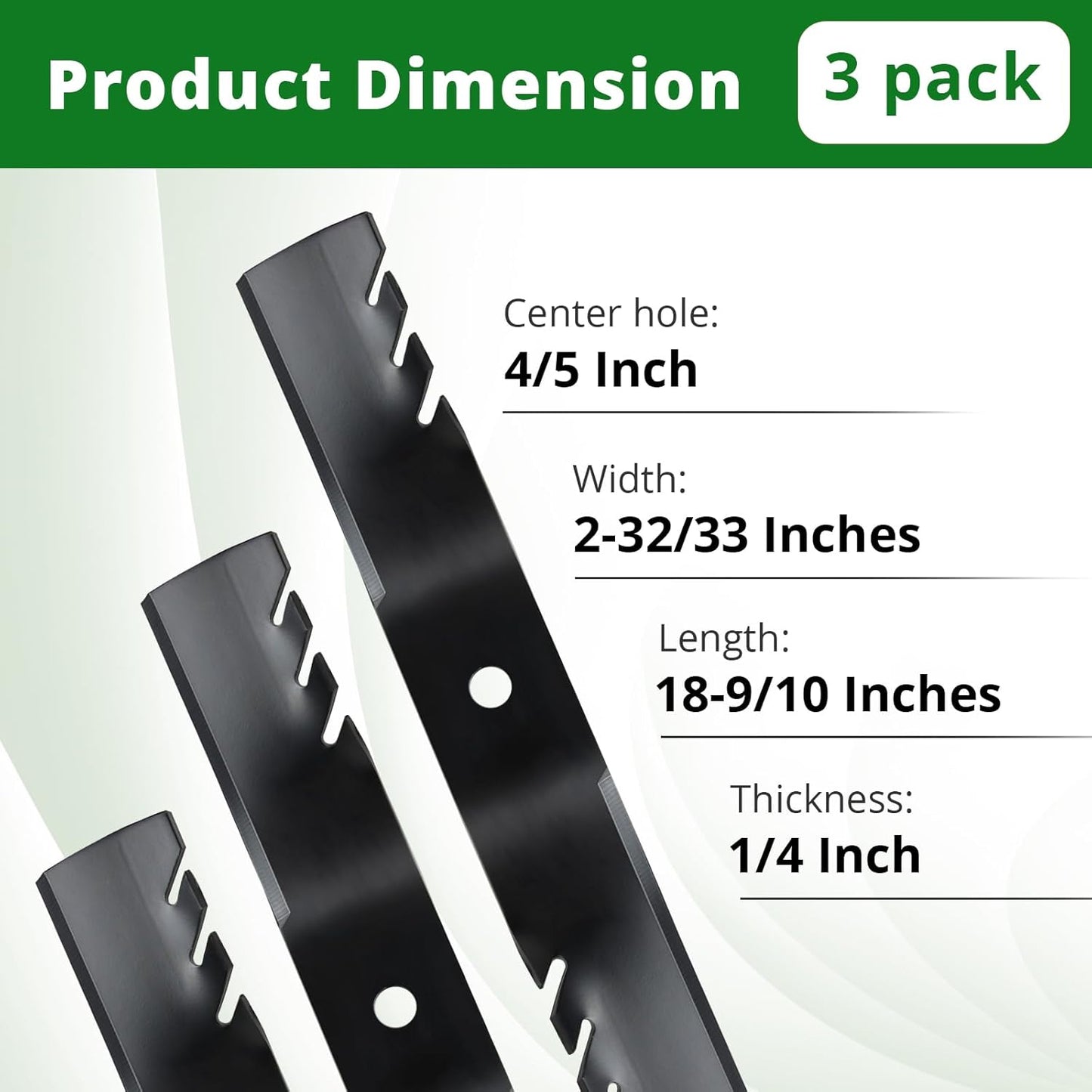 Cuchillas mulching comp John Dee Z375R Z445 set 3