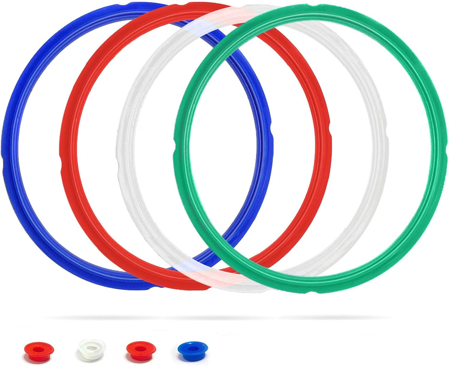 4 Anillos Sellado 6qt para Olla Insta con 4 Tapas Válvula Flotante