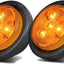2 Luces LED Ámbar 12V para Remolque Camión RV Barco