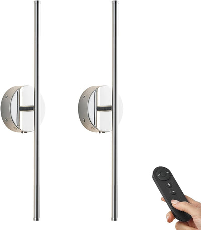 Apliques pared con control remoto luz LED cromada 3000K