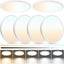 6 Lámparas LED empotradas 12" regulable 5CCT dormitorio