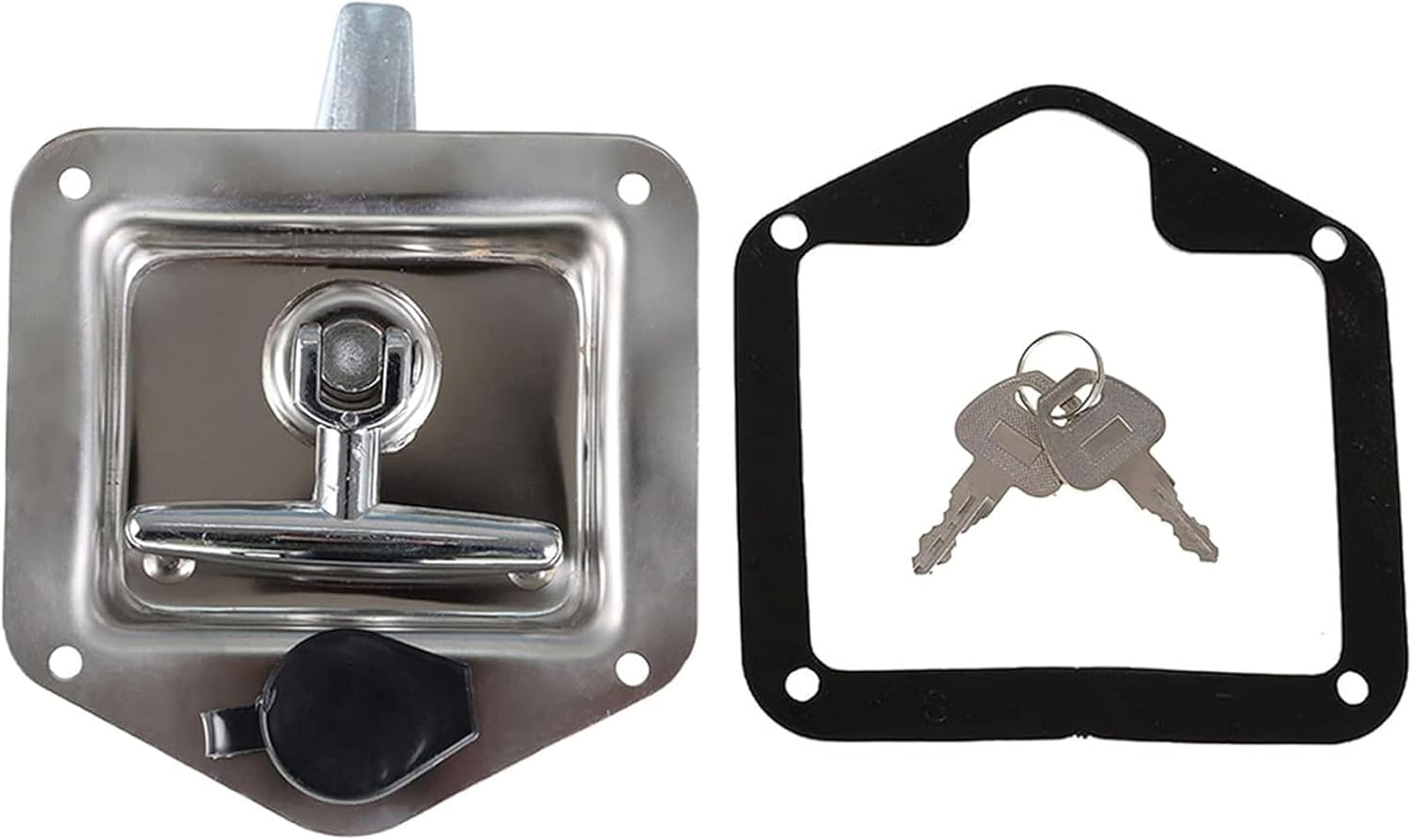 Pestillo puerta remolque acero inox 304 con llaves