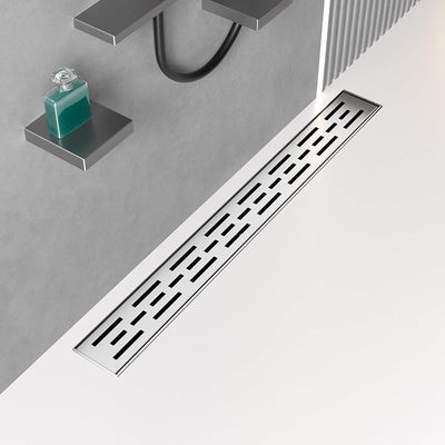 Drenaje ducha rectangular 48pulg acero inox 304 cepillado