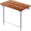 Banco ducha plegable madera teca 21.5" soporte cromado