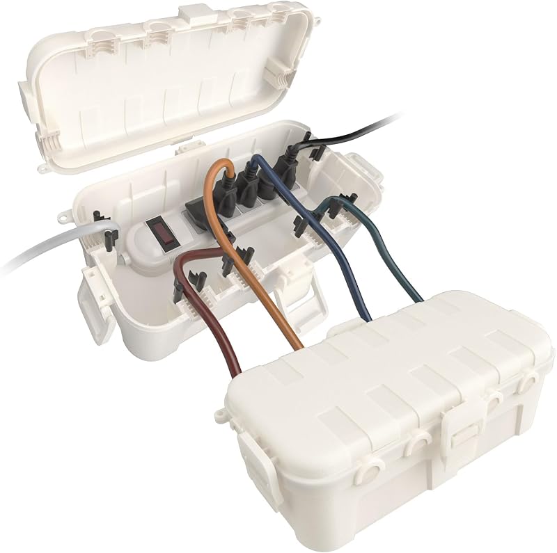 Caja eléctrica exterior 11.5x5.2x4" 6 puertos