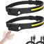 Linterna frontal LED USB 230° 5 modos 350 lúmenes 2 pzas