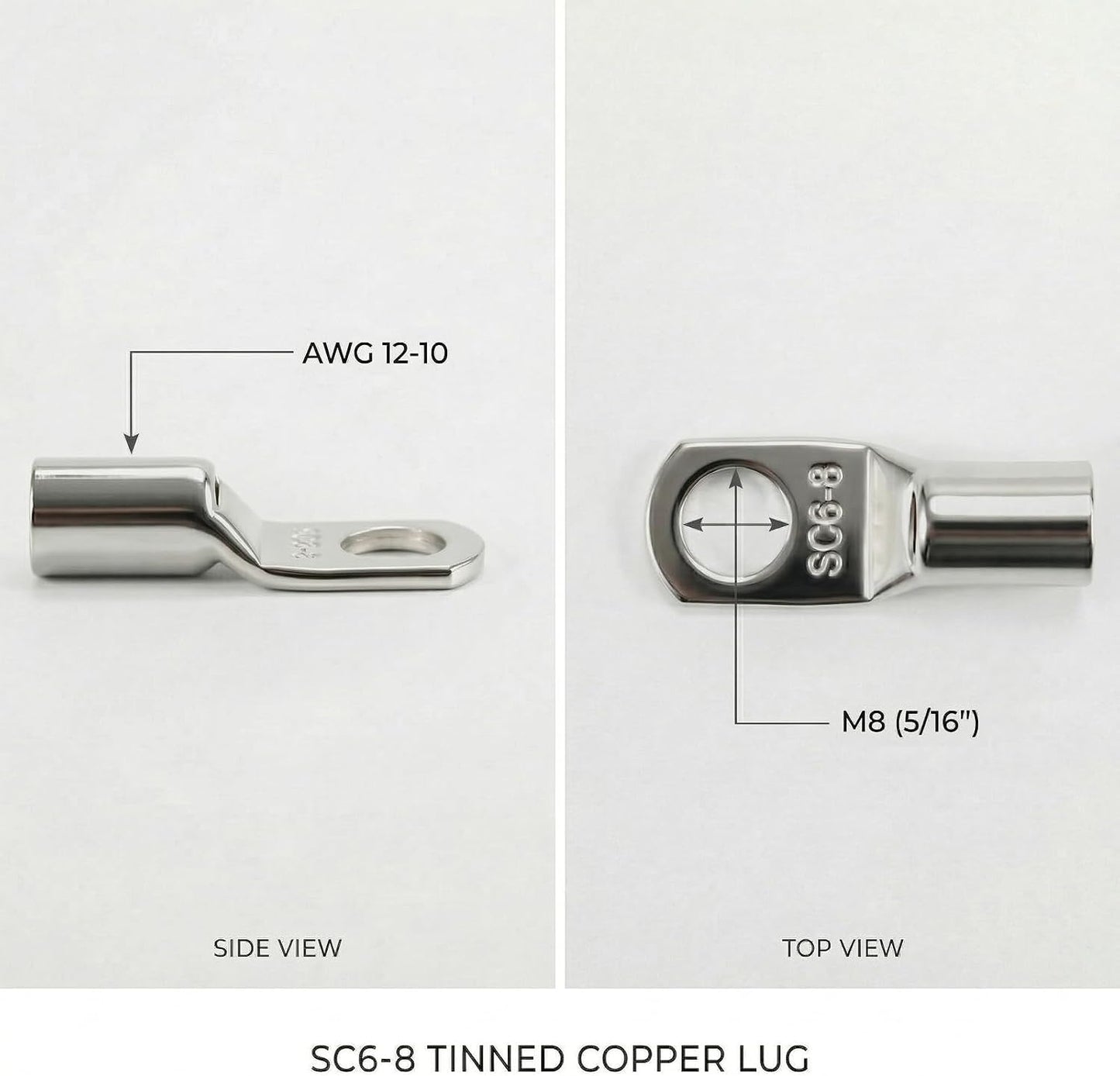 10 Conectores Cable con Tubo Termorretráctil AWG 12-10