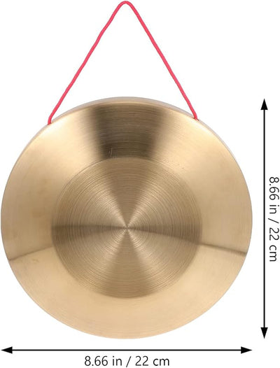 Gong de cobre chino 22cm con martillo y cinta