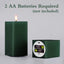 Velas LED cuadradas batería control remoto 2 pzas