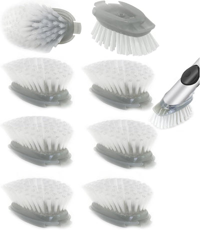 Recambio cepillo platos con dispensador jabón OXO 8 pzas gris