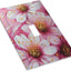 Placa interruptor decorativa con flores rosas y blancas