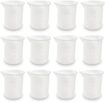 12 Tazas Medidoras Silicón 3.4oz para Resina DIY