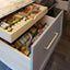 6 Manijas Gabinete Oro Cepillado 7-9/16pulg Antiderrap