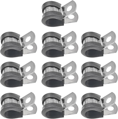 10 Abrazaderas Acero Inox 304 5/8pulg Clips Tubo Combustible